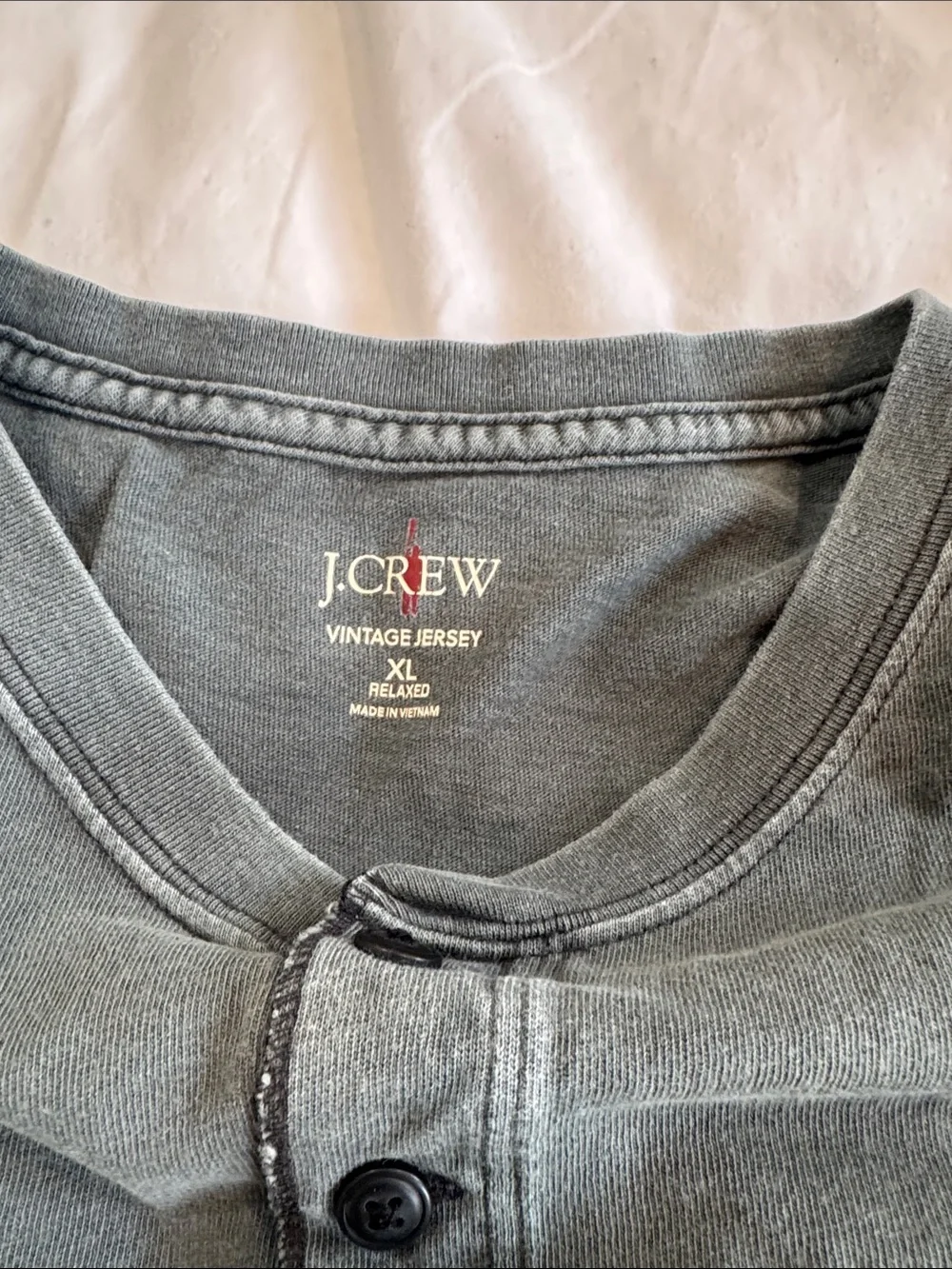 J. Crew Men’s Olive Green Long-Sleeve Henley